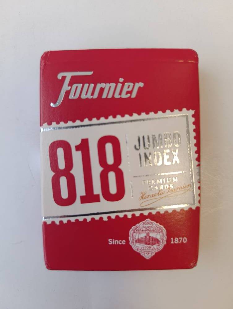 Fournier 818 Red - pokerio kortos, kosmetiniai defektai
