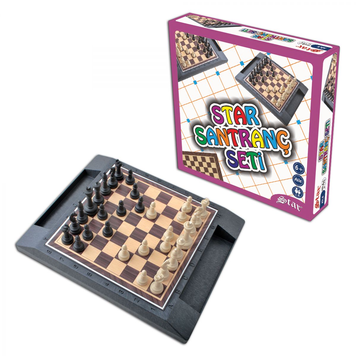 Star 1050293 - plastikinių šachmatų rinkinys