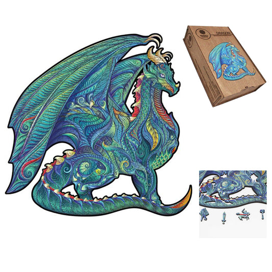 Dragon XL - medinė drakono dėlionė | Fantasy Puzzles