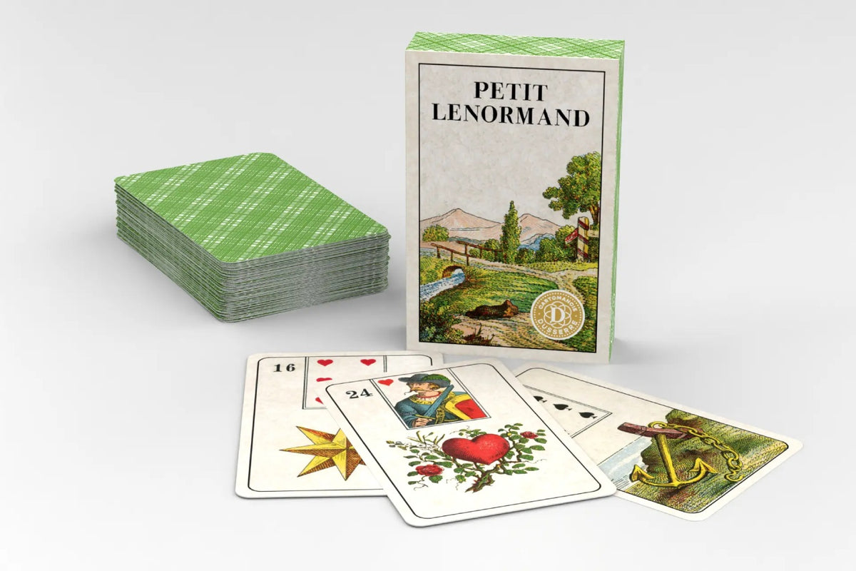Les Mini-jeux rinkinys - Tarot A.E. Waite & Petit Lenormand (Prancūzų k.) Cartamundi Cartomancie Dusserre