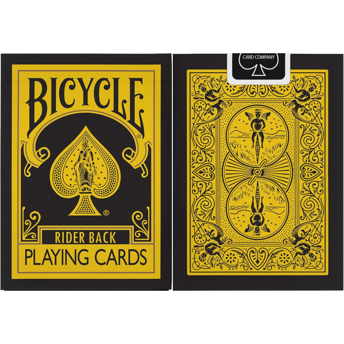 Bicycle Rider Back Reverse Yellow & Black - žaidimo kortos