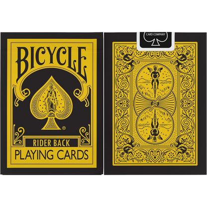 Bicycle Rider Back Reverse Yellow & Black - žaidimo kortos