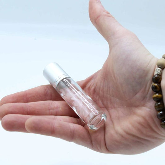 Amethyst - rutulinis buteliukas su sidabro spalvos dangteliu
