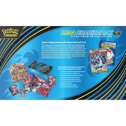 Pokémon Mega Charizard X ex Ultra Premium Collection - rinkinys (anglų k.)
