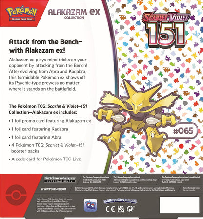 Pokémon Scarlet & Violet 151 Alakazam ex Collection - kortų rinkinys