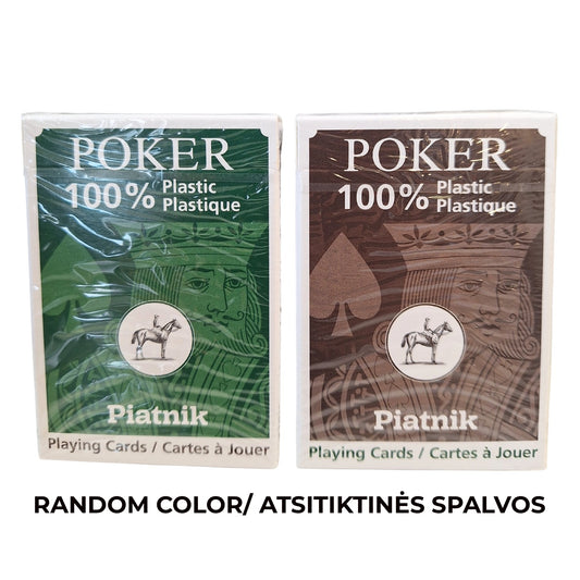 Piatnik 100% Plastic Economy - plastikinės pokerio kortos, 1 kaladė