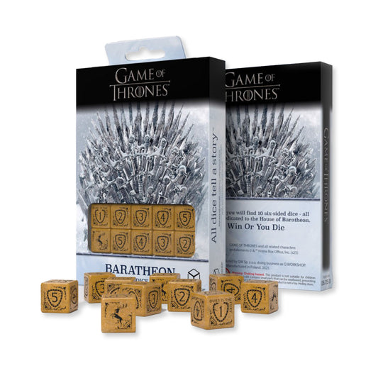Q-Workshop Game of Thrones Baratheon - 10 D6 kauliukų