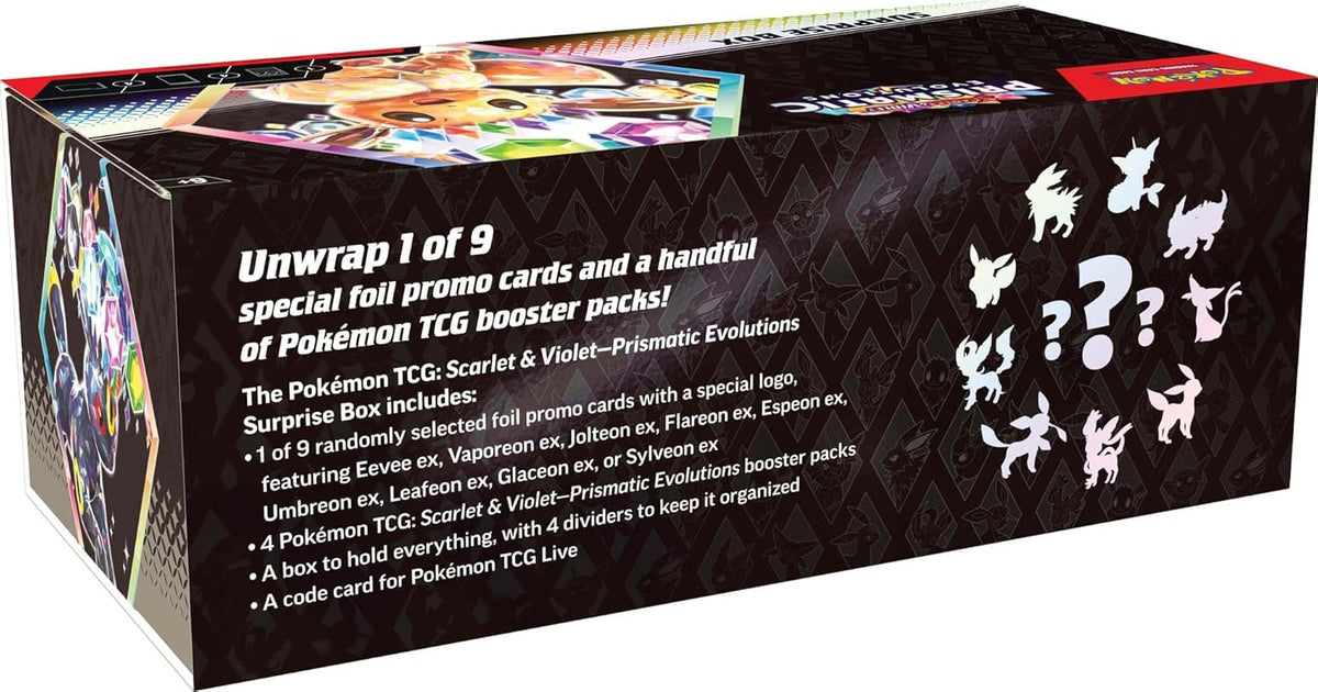 Pokemon Scarlet & Violet Prismatic Evolutions Surprise Box rinkinys (anglų k.)