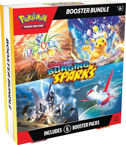 Pokémon Surging Sparks Booster Bundle - 6 papildymo pakeliai