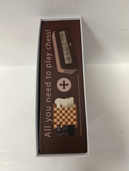 DGT Chess Starter Box Brown - šachmatai, kosmetiniai defektai