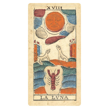 Tarocchi Fini Montecchi Anima Antiqua Limituoto leidimo kortos Lo Scarabeo