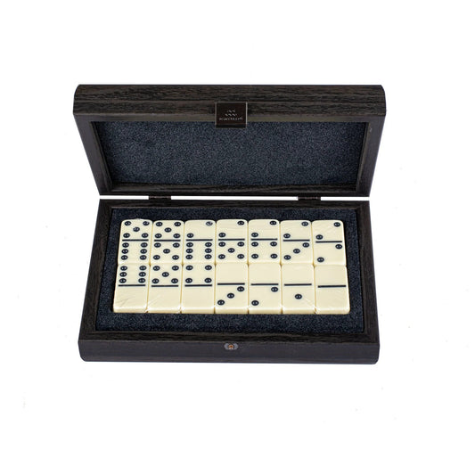Manopoulos DXL10 - domino rinkinys juodame mediniame dėkle, M