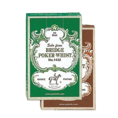 Piatnik Bridge - Poker - Whist kortų kaladė 1 vnt. (žalia arba ruda)