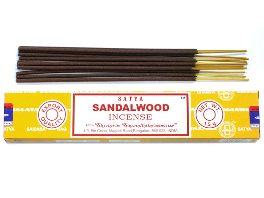 Satya Sandalwood - sandalmedžio smilkalų lazdelės, 15 g