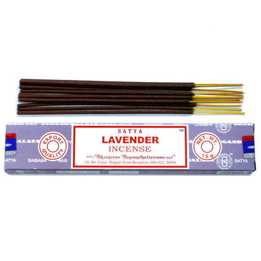 Satya Lavender - levandų smilkalų lazdelės, 15 g
