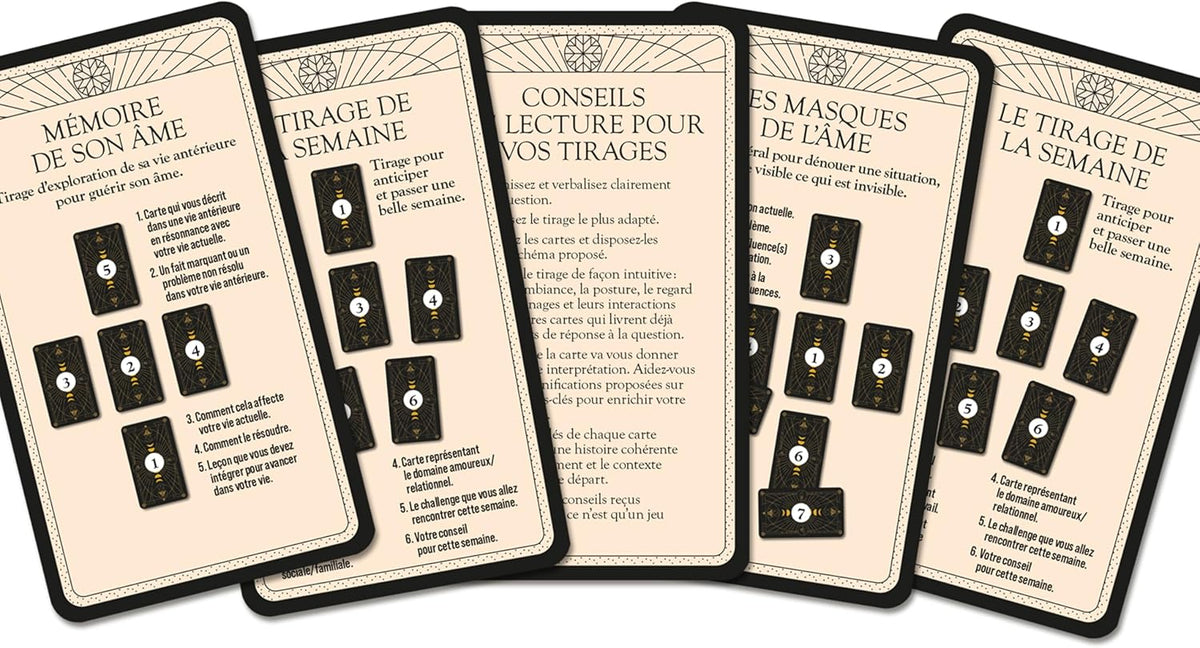 Tarot de la Danse des âmes kortos prancūzų kalba Grimaud Cartomancie