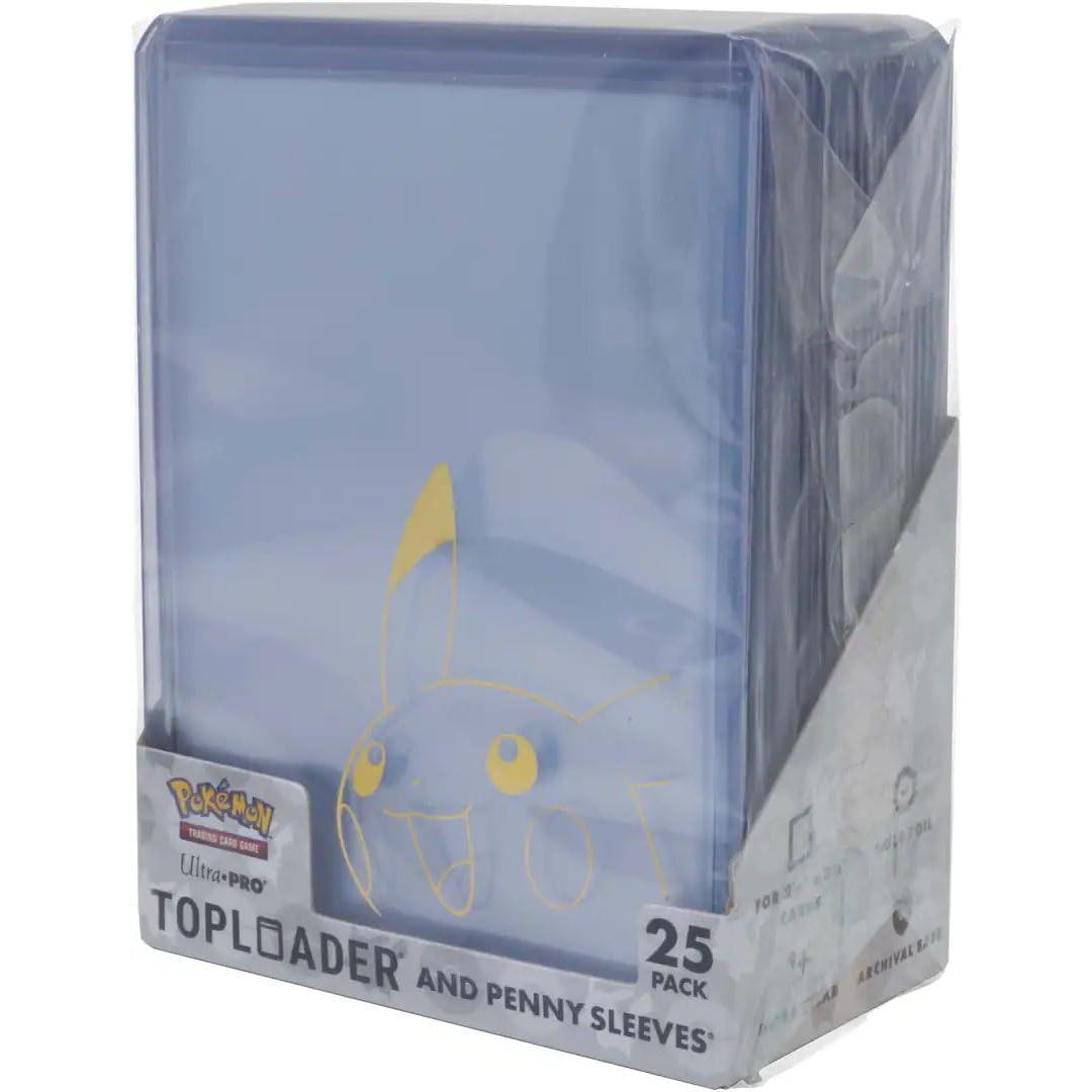 Pikachu Toploader ir Penny Sleeves - 25 laikiklių ir 25 įmaučių rinkinys | Ultra PRO
