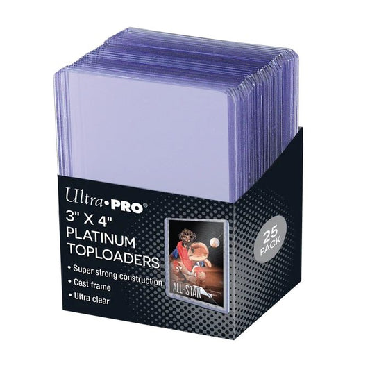 Ultra Clear Platinum Toploaders 3 × 4 col. - kortų laikikliai, 25 vnt. | Ultra PRO
