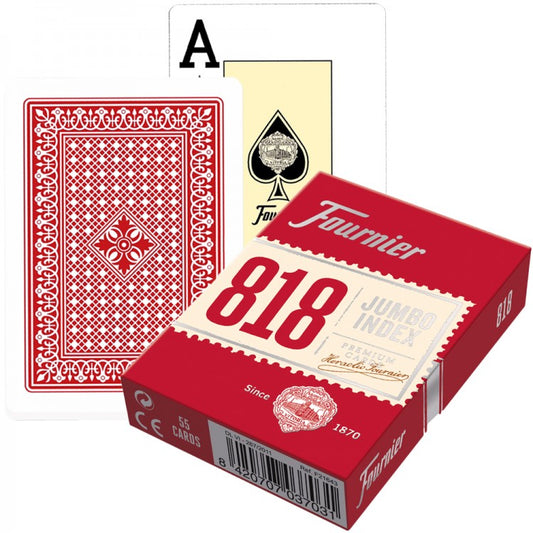 Fournier 818 Red - pokerio kortos, kosmetiniai defektai