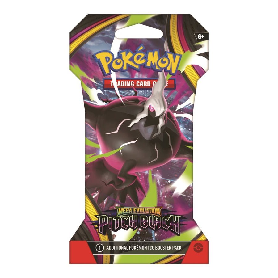 Pokemon Mega Evolution Pitch Black Sleeved Booster papildymo pakuotė 1 vnt.