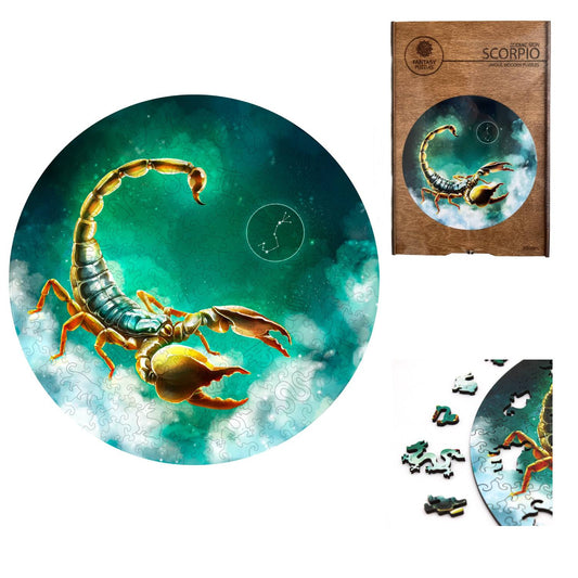 Skorpionas - medinė Zodiako dėlionė, 200 detalių | Fantasy Puzzles