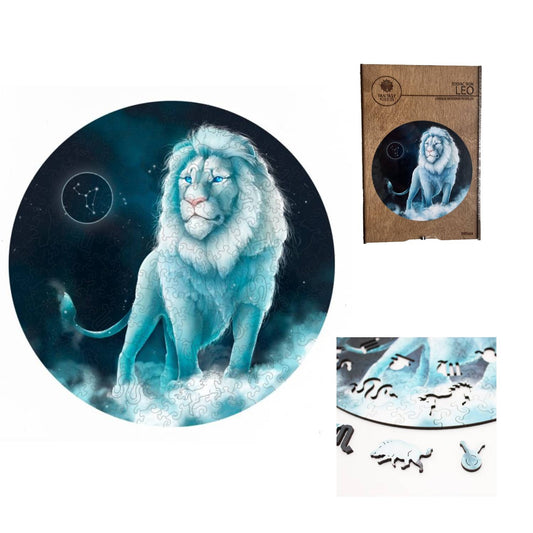 Liūtas - medinė Zodiako dėlionė, 200 detalių | Fantasy Puzzles