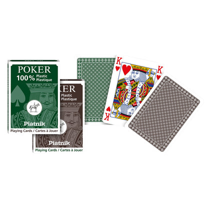 Piatnik 100% Plastic Economy - plastikinės pokerio kortos, 1 kaladė