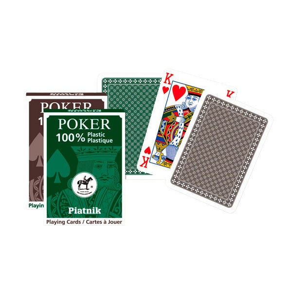 Piatnik 100% Plastic Economy - plastikinės pokerio kortos, 1 kaladė