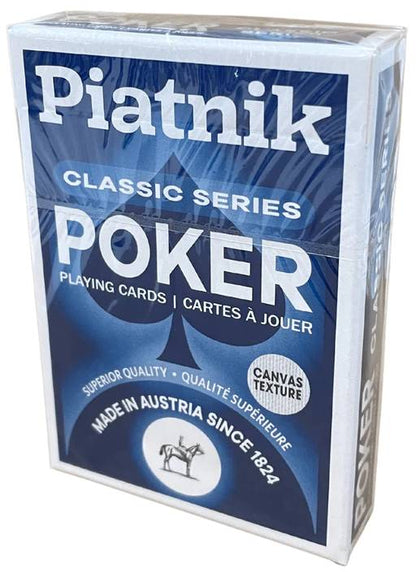 Piatnik Classic Series 4 Index Pokerio kortos 1 vnt. (raudonos arba mėlynos)