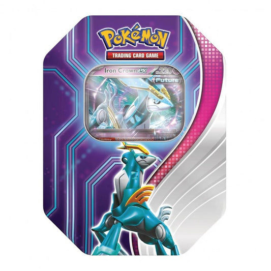Pokémon Paradox Destinies Iron Crown ex Tin - kosmetinis defektas