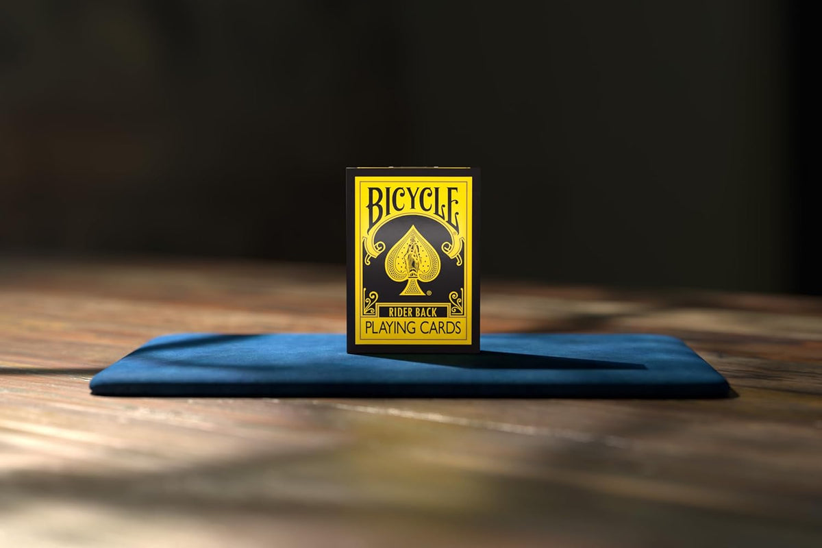 Bicycle Rider Back Reverse Yellow & Black - žaidimo kortos