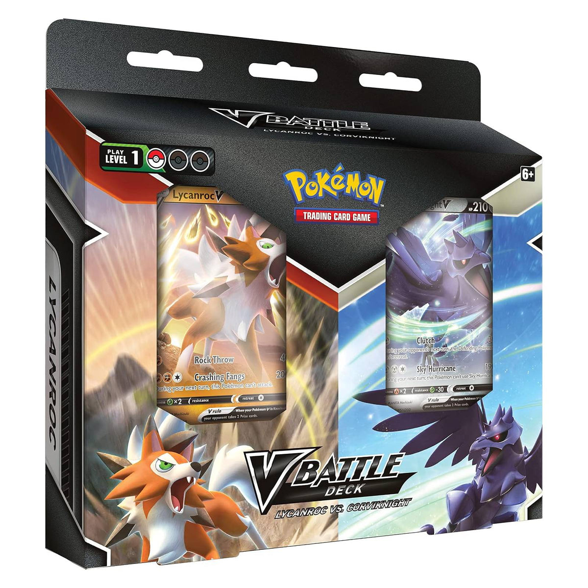 Pokémon Lycanroc vs. Corviknight V Battle Deck - dviejų kaladžių rinkinys