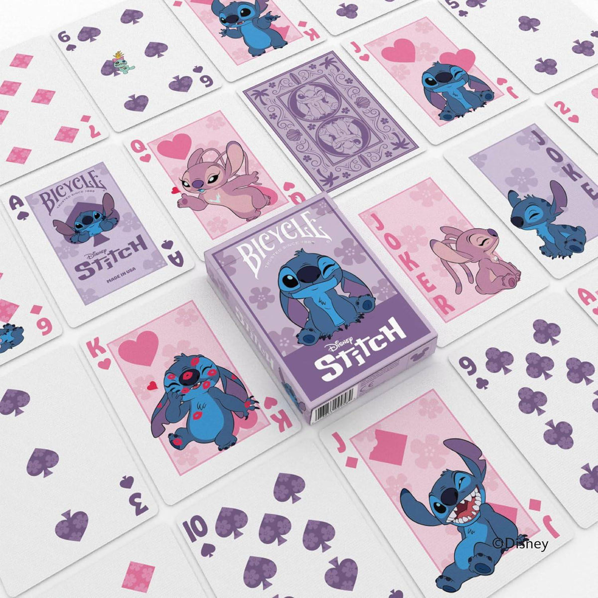 Bicycle Disney Stitch Purple - žaidimo kortos