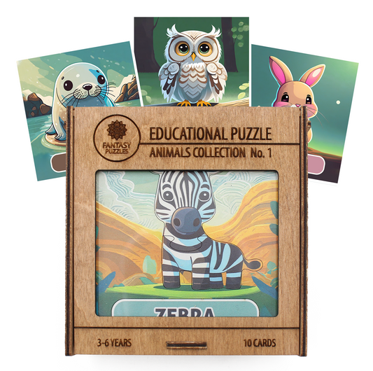 Lavinamoji Dėlionė Iš Medžio (Gyvūnų kolekcija nr. 1) (EN) Fantasy Puzzles