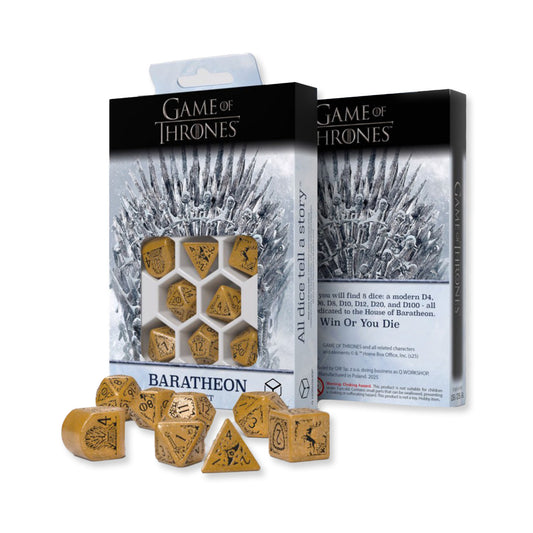 Q-Workshop Game of Thrones Baratheon - 8 RPG kauliukai