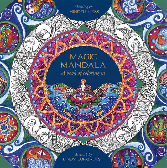 Magic Mandala a Book of Coloring in spalvinimo knyga Blue Angel