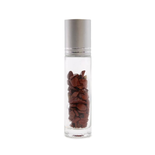 Red Jasper - rutulinis buteliukas su sidabro spalvos dangteliu