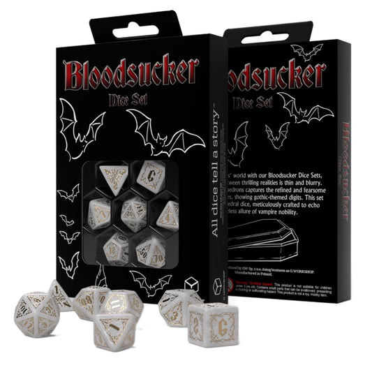 Q WORKSHOP Bloodsucker Immortal - 7 RPG kauliukų rinkinys