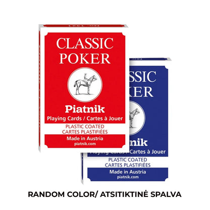 Piatnik Classic 2 Index - pokerio kortos, 1 atsitiktinės spalvos kaladė
