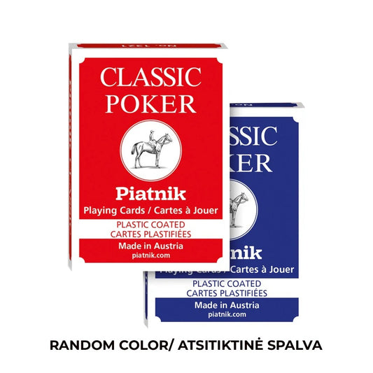 Piatnik Classic 2 Index - pokerio kortos, 1 atsitiktinės spalvos kaladė