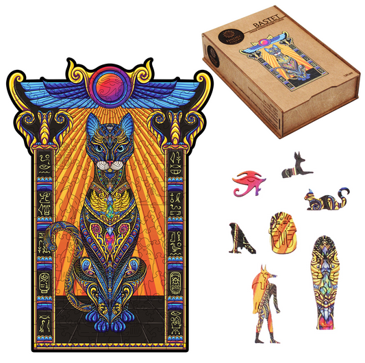 Bastet M - medinė dėlionė, 150 detalių | Fantasy Puzzles
