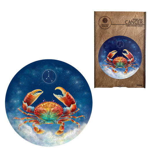 Vėžys - medinė Zodiako dėlionė, 200 detalių | Fantasy Puzzles