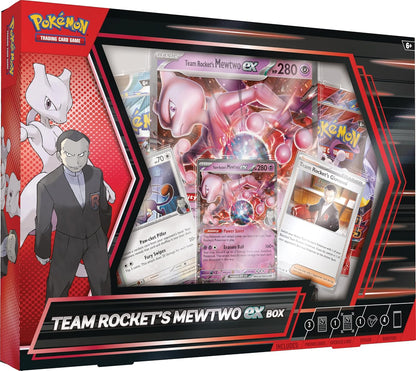 Pokemon Destined Rivals: Team Rocket's Mewtwo ex dėžė (4 pakuotės) (anglų k.)