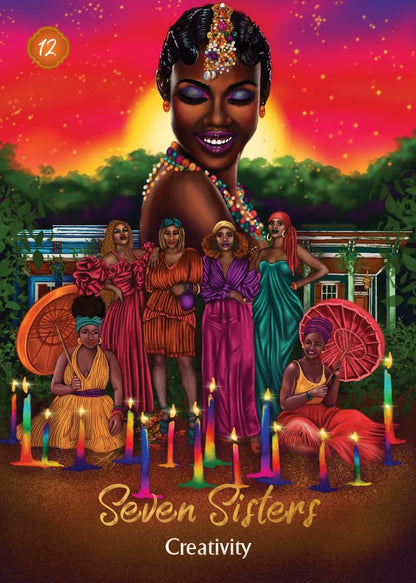 African Goddess Rising Pocket - orakulo kortos
