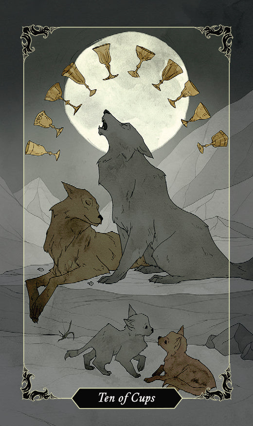 Dark Wood Tarot Mini - mini taro kortos be brošiūros