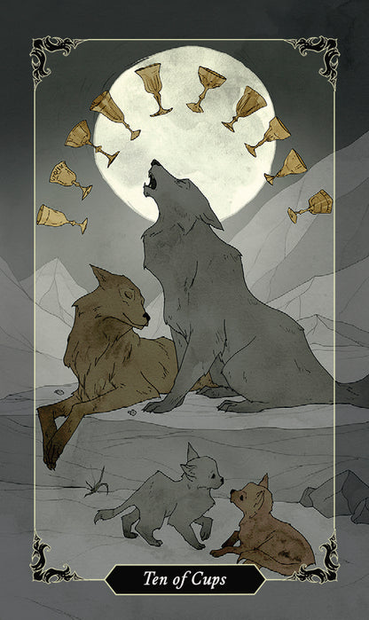 Dark Wood Tarot Mini - mini taro kortos be brošiūros