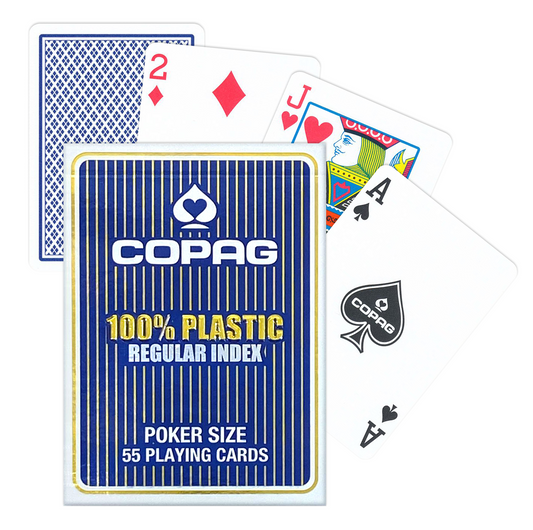 2 Corner - mėlynos plastikinės pokerio kortos | Copag