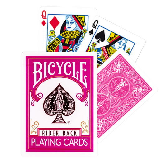 Fuchsia Rider Back - fuksijų spalvos kortos | Bicycle