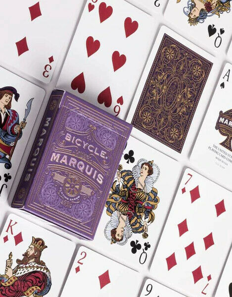 Marquis - violetinės Art Deco žaidimo kortos | Bicycle