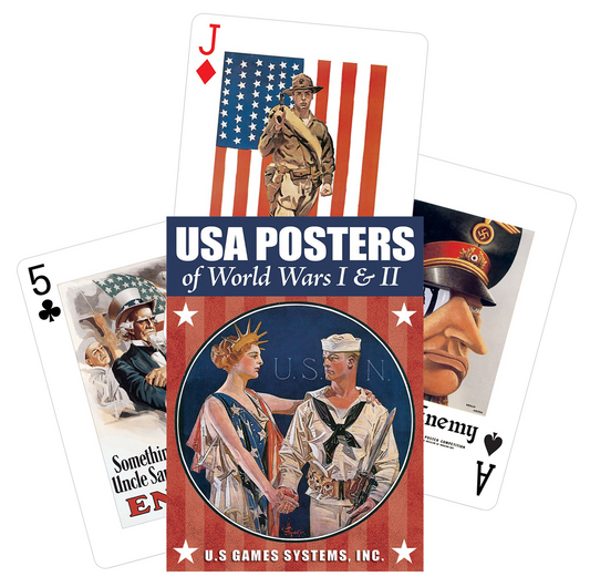 USA Posters of World Wars I and II - žaidimo kortos